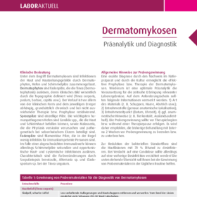 Dermatomykosen - Präanalytik und Diagnostik